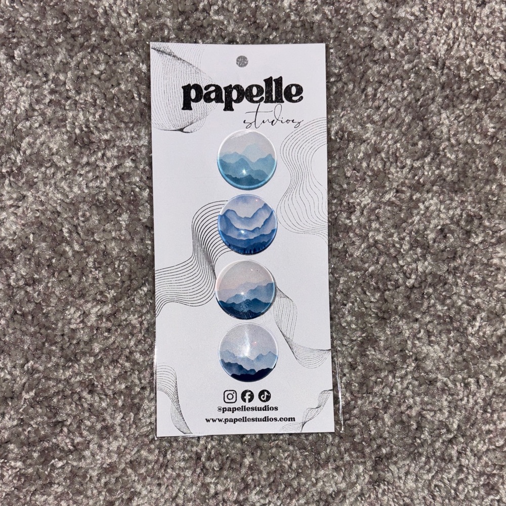 Papelle Studios Blue Mountain Magnet Set